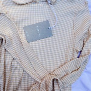 Everlane Long Sleeve Yellow Gingham Tee (NWT)